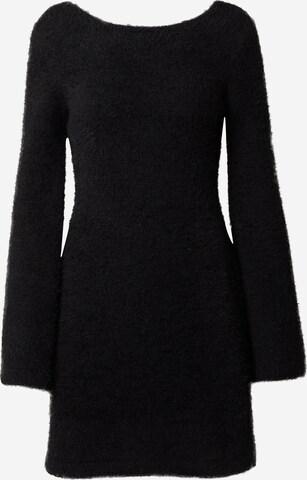 EDITED Knitted dress 'Felka' in Black: front