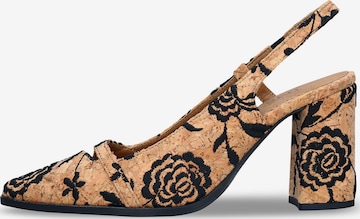 nae Vegan Shoes Edestä korkeat avokkaat 'LILOU' värissä ruskea: etupuoli