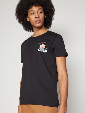 ALPHA INDUSTRIES Shirt 'Flying Buzz' in Black