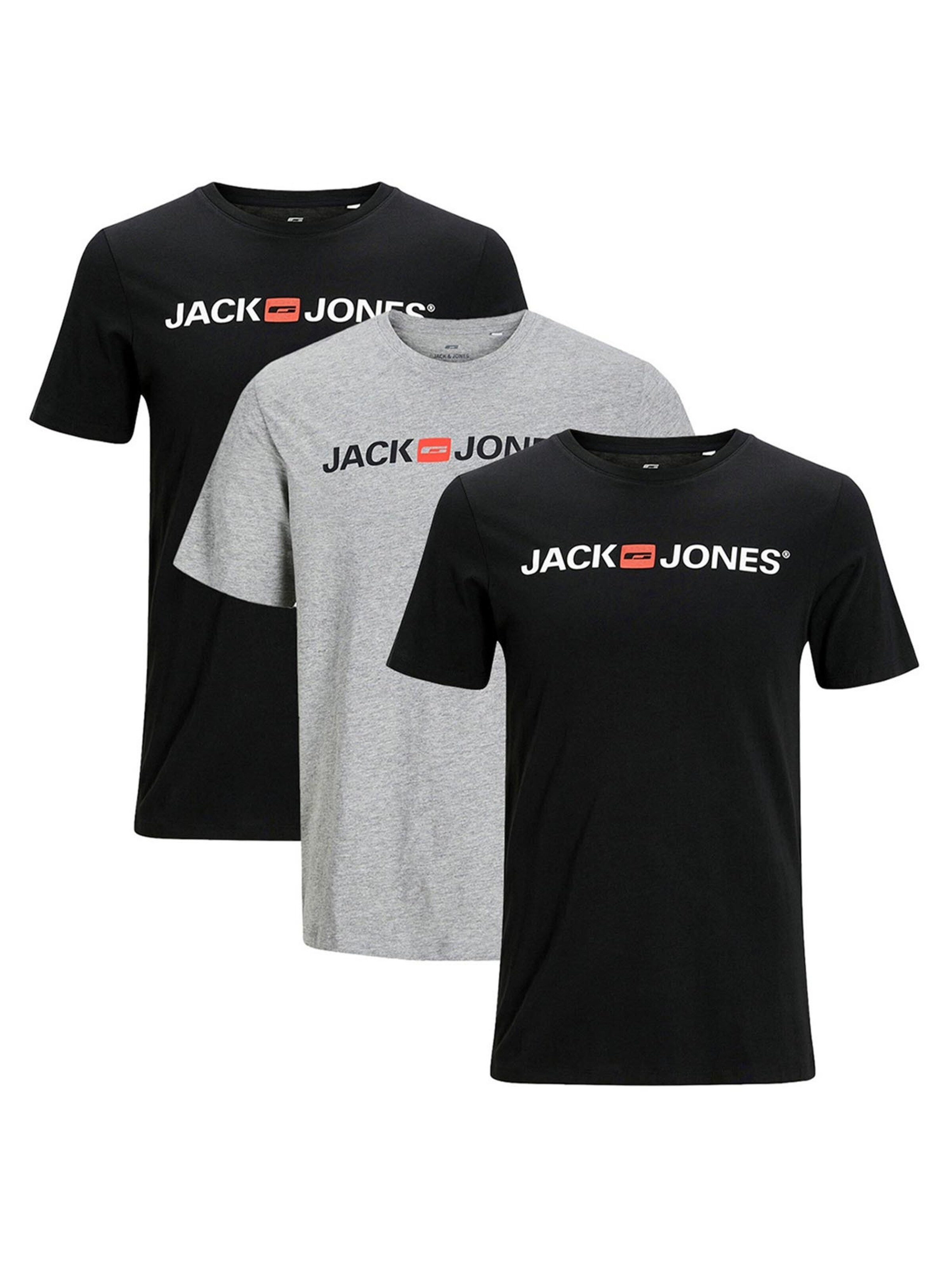 JACK & JONES Shirt 'Basic' in mottled black, Item view