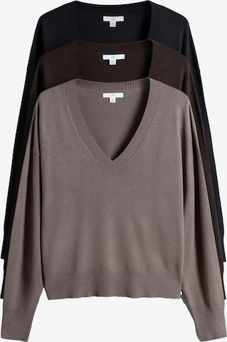 The Set Pullover in Braun: Vorderseite