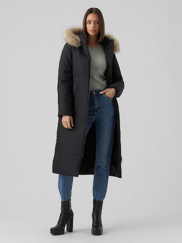 VERO MODA Wintermantel 'Addison' in Zwart