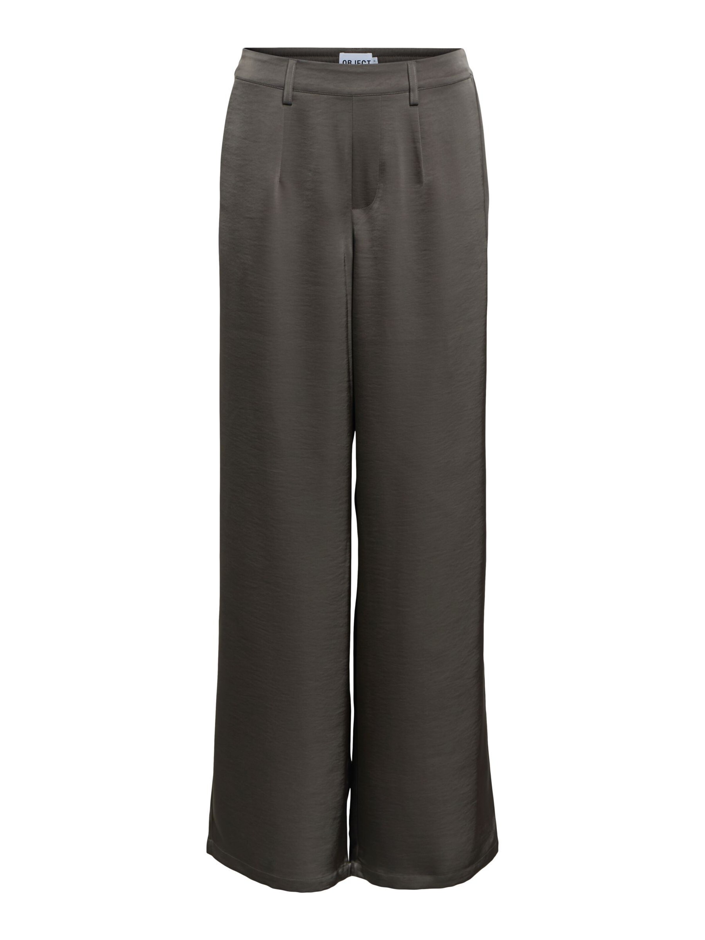 OBJECT Pleat-front trousers 'OBJChilli' in Grey: front