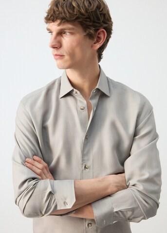 MANGO MAN Regular fit Button Up Shirt 'Dario' in Green