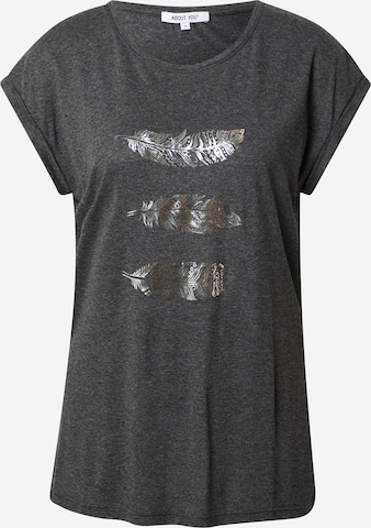 T-shirt 'Antoinetta' ABOUT YOU en gris : devant