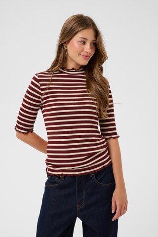 Cream Shirt in Red: front