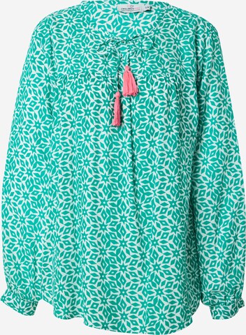 Zwillingsherz Blouse 'Irma' in Groen: voorkant