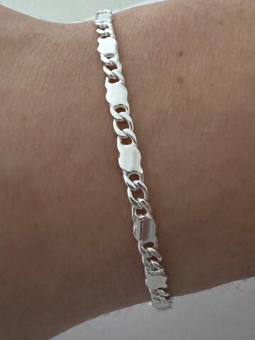 Tony Fein Armband 'Panzer-Platten' in Silber: Vorderseite