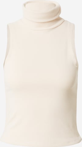 SOMETHINGNEW - Top de punto 'SANDRA' en beige: frente