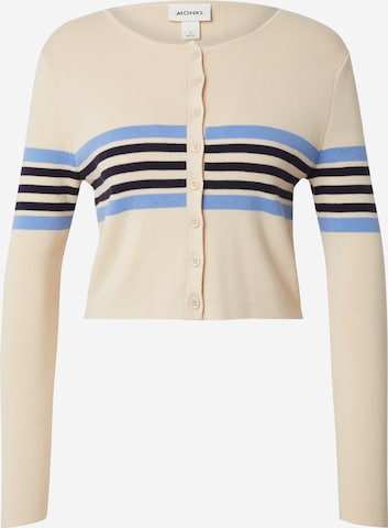 Monki Gebreid vest in Beige: voorkant