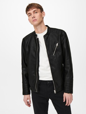 Veste mi-saison 'Michael' Only & Sons en noir : devant