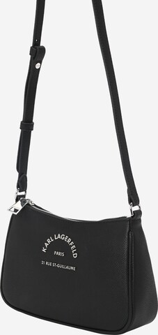 Karl Lagerfeld - Bolso de hombro 'Rue St-Guillaume' en negro: frente