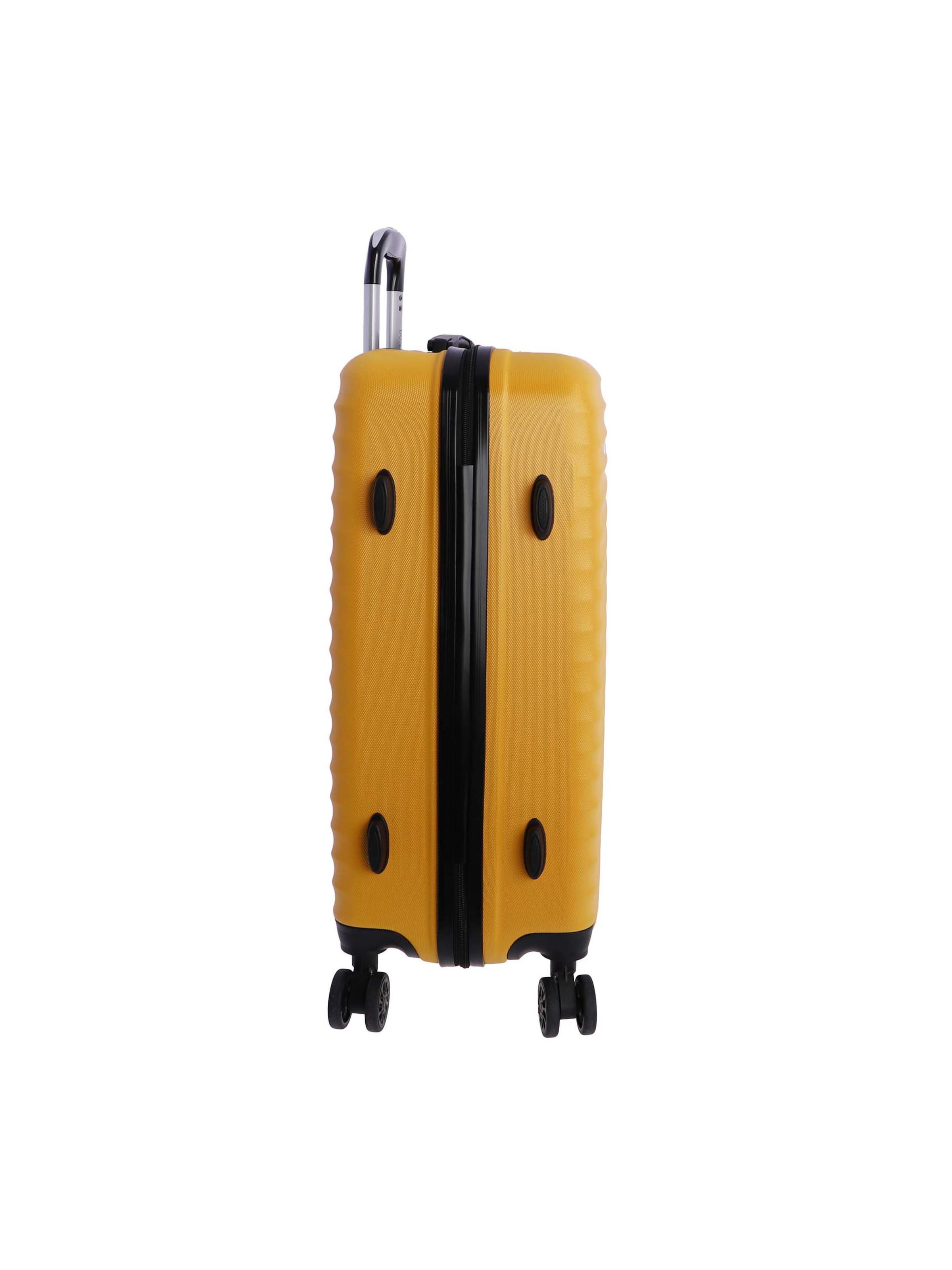 Don Algodon - Carrito 'DON ALGODON Maleta Mediana 23 kg | Maleta de Viaje Rígida con 4 Ruedas Dobles 360º, Candado TSA y Asa Telescópica | Equipaje Resistente al Agua para Viajes en Avión' en amarillo