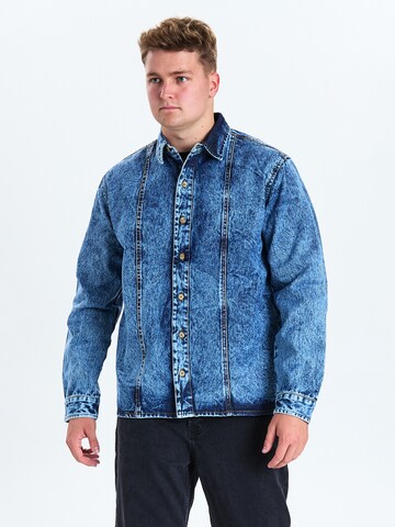 Dxnmxrk Shirt 'DXFalk' in Blue: front