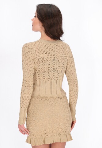 faina - Cárdigan 'Festive' en beige