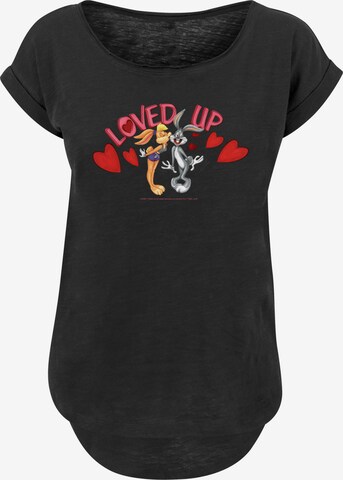 T-shirt 'Looney Tunes Bugs Bunny And Lola Valentine's Day Loved Up' F4NT4STIC en noir : devant