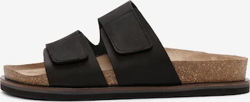 Mule Derimod en noir : devant