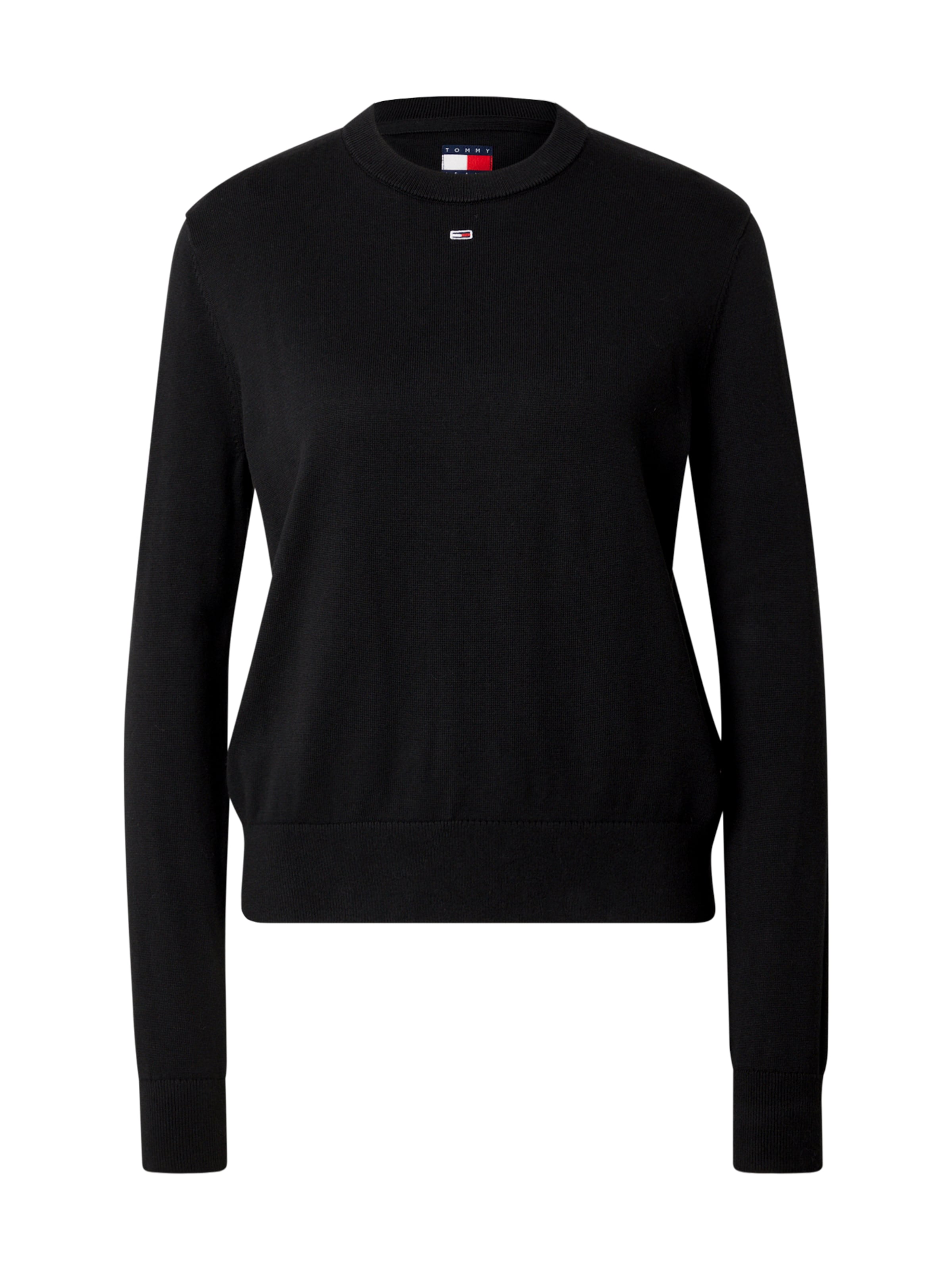 Tommy Jeans Pullover 'Essential' i sort: forside