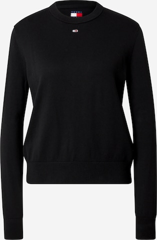 Pulover 'Essential' de la Tommy Jeans pe negru: față