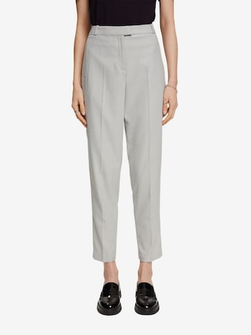 ESPRIT Regular Pleated Pants in Grey: front