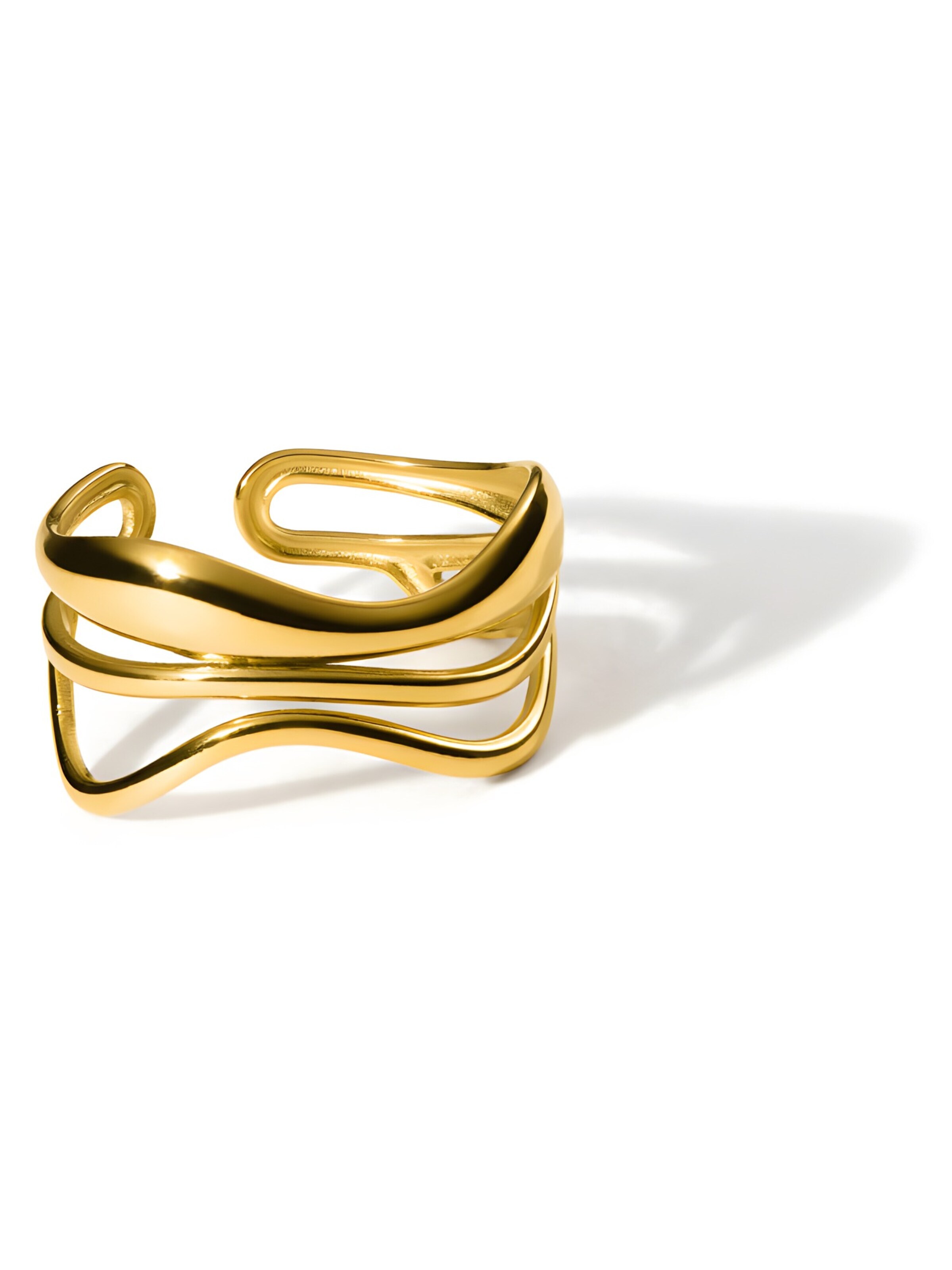hiBALI Fußschmuck 'Triple'‌‌‌‌‌‌‌‌‌‌ in Gold: Vorderseite
