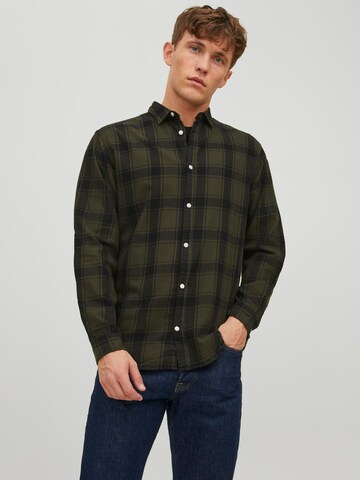 JACK & JONES Klasický střih Košile 'JJEGingham' – zelená: přední strana