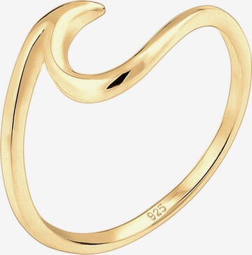 ELLI Ring 'Wellen' in Gold: predná strana