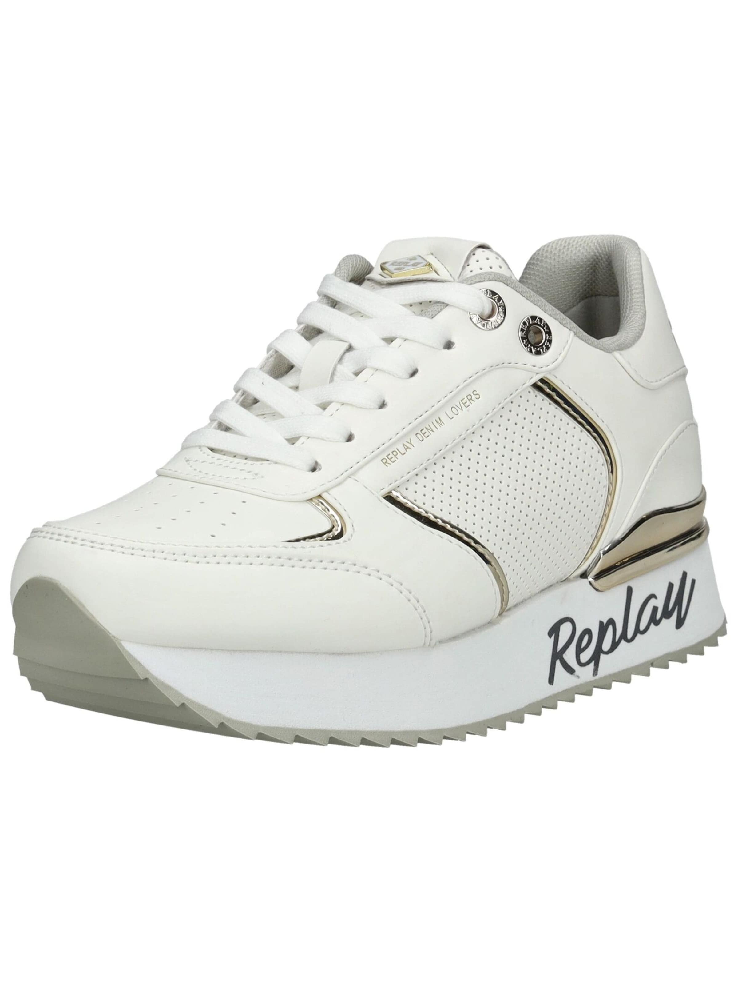 REPLAY Sneakers laag in Wit: voorkant