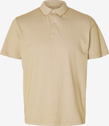 T-Shirt 'Leroy' SELECTED HOMME en beige : devant