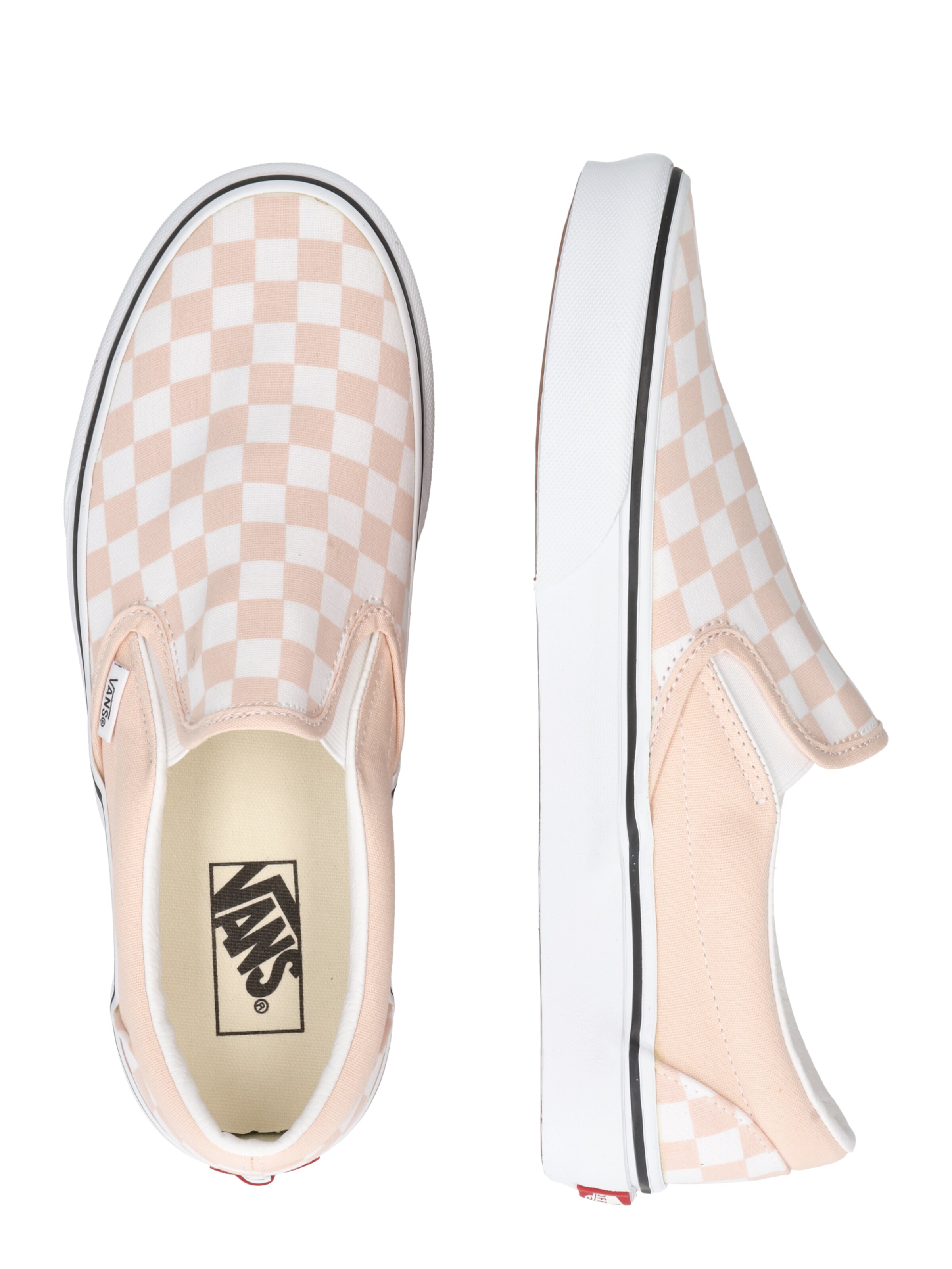 vans slip on pink checkerboard women's