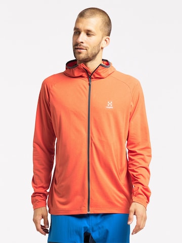 Haglöfs Athletic Fleece Jacket 'Mirre Mid' in Orange: front