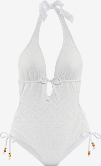 LASCANA Badeanzug in braun / weiß, Produktansicht