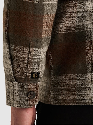 Regular fit Camicia 'Overshirt with check pattern and chest pockets' di PME Legend in marrone
