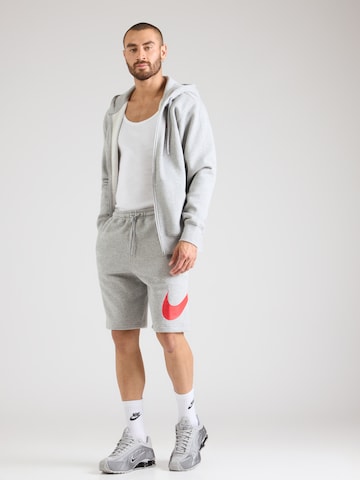 Nike SportswearLoosefit Hlače 'CLUB' - siva boja