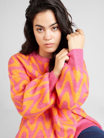 ONLY Carmakoma Sweater 'GEORGINA' in Pink