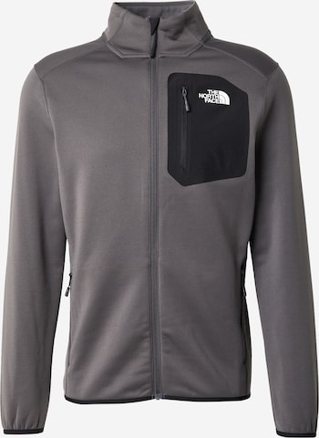 THE NORTH FACE - Casaco de velo funcional 'CREST' em cinzento: frente