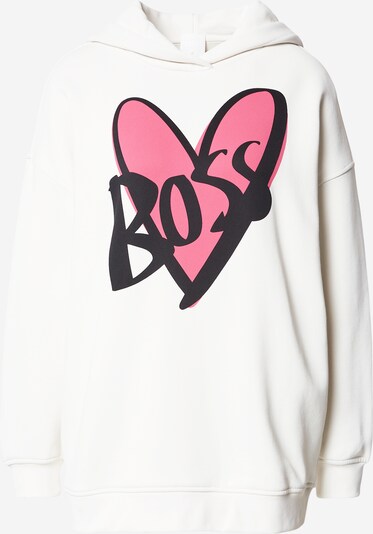 BOSS Sweatshirt 'C_Ethea' i pink / sort / hvid, Produktvisning