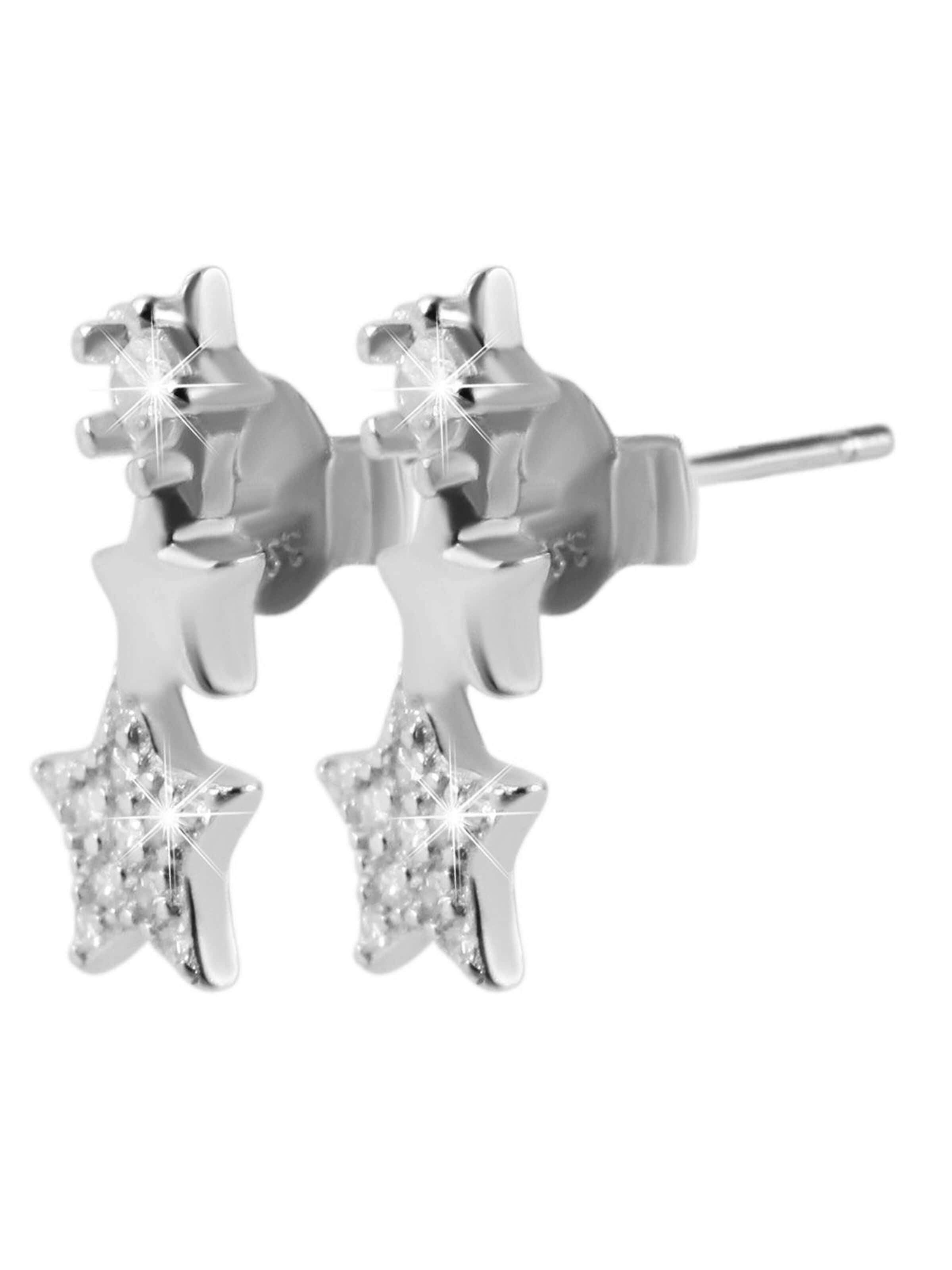 Akzent Earrings '"Selina" aus 925 Sterlingsilber, rhodiniert, langlebig' in Silver