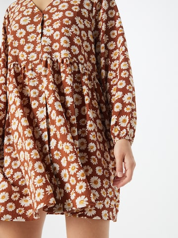 Monki Shirt Dress in Brown