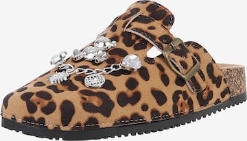 Ital-Design Pantolette in Braun: Vorderseite