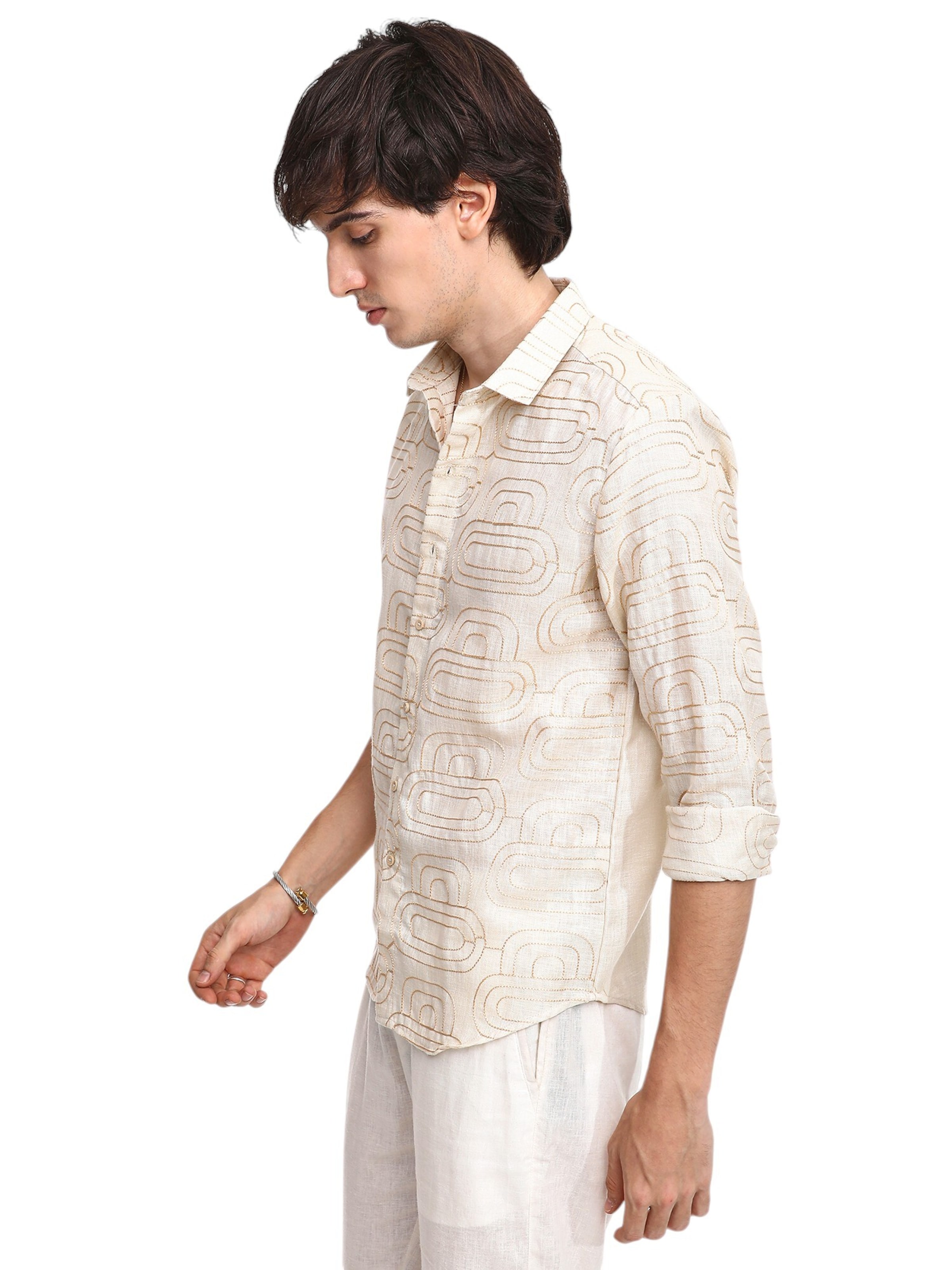 Campus Sutra Regular Fit Skjorte 'Wilda' i beige