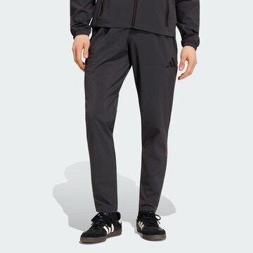 ADIDAS PERFORMANCE Tapered Sports trousers 'Audi Formula One Team DNA' in Black: front