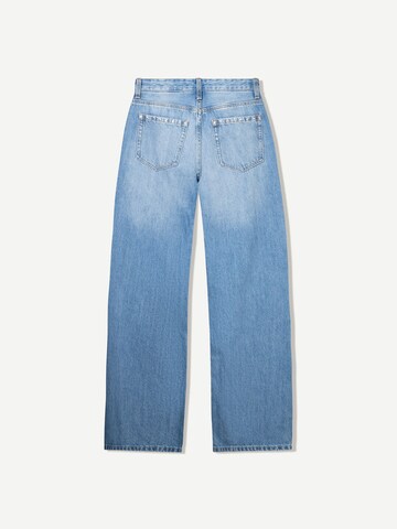 Bershka Wide Leg Jeans in Blau