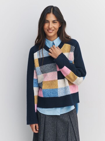 Next Pulóver - kék: elől