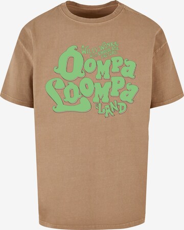 ABSOLUTE CULT T-Shirt 'Willy Wonka And The Chocolate Factory - Oompa Loompa' in Beige: predná strana
