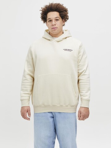 Jack & Jones Plus Sweatshirt in Wit: voorkant