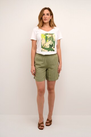 Loosefit Pantalon Cream en vert