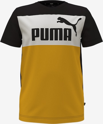 PUMA Shirt 'Essentials+' in Geel: voorkant