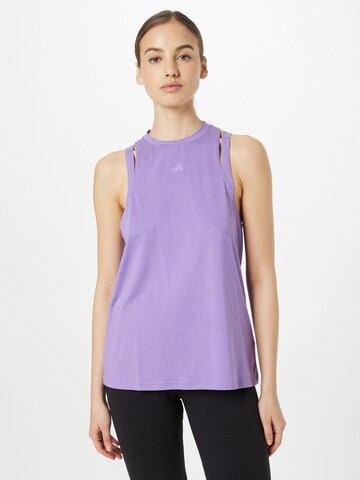 ADIDAS PERFORMANCE Sports Top 'Aeroready Train Essentials 3 Bar Logo' in Purple: front