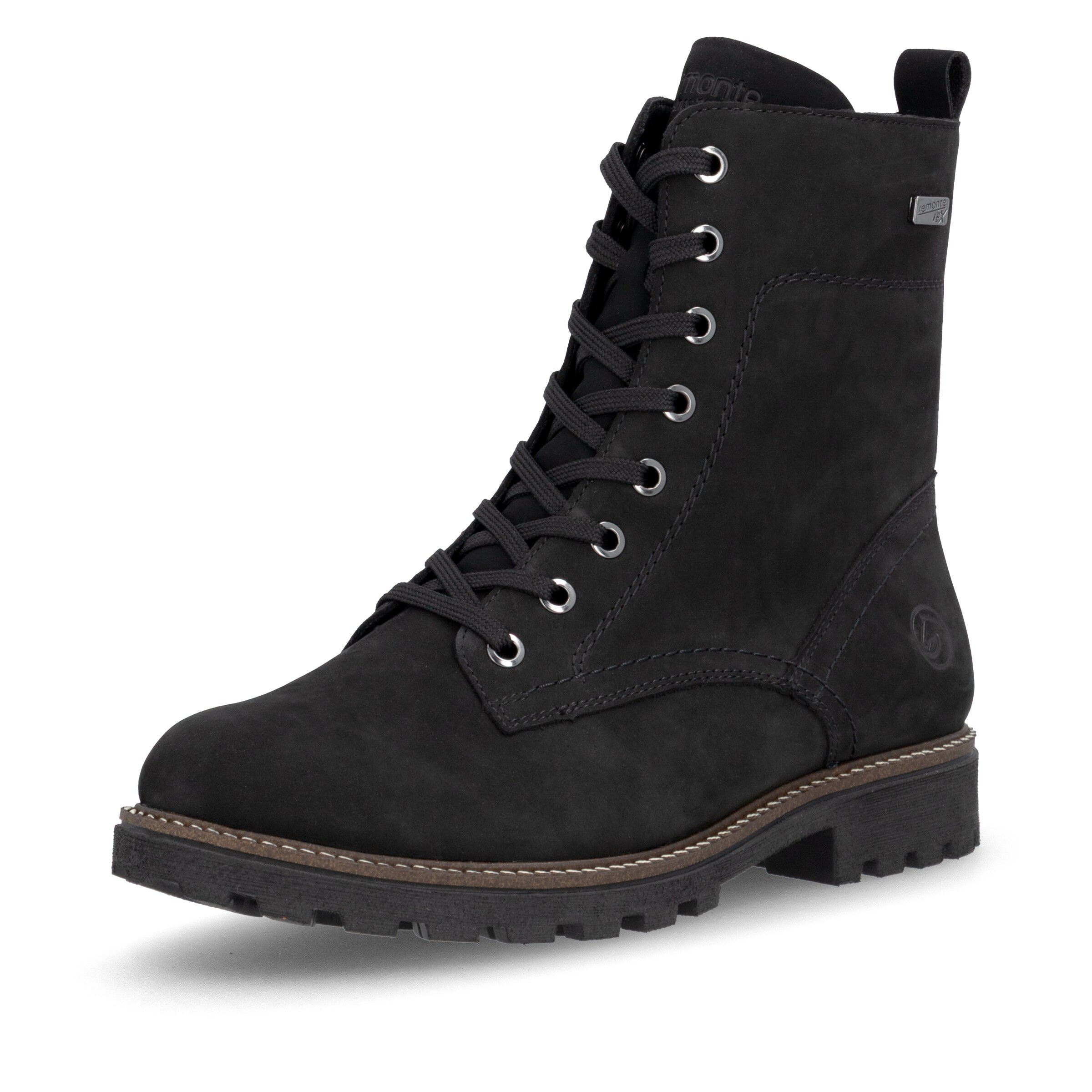 Bottes à lacets ' D8489 ' REMONTE en noir : devant